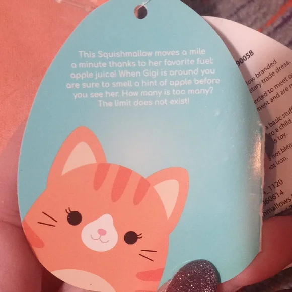 Squishmallows Peach Cat Plush Toy - Picture 3 of 5